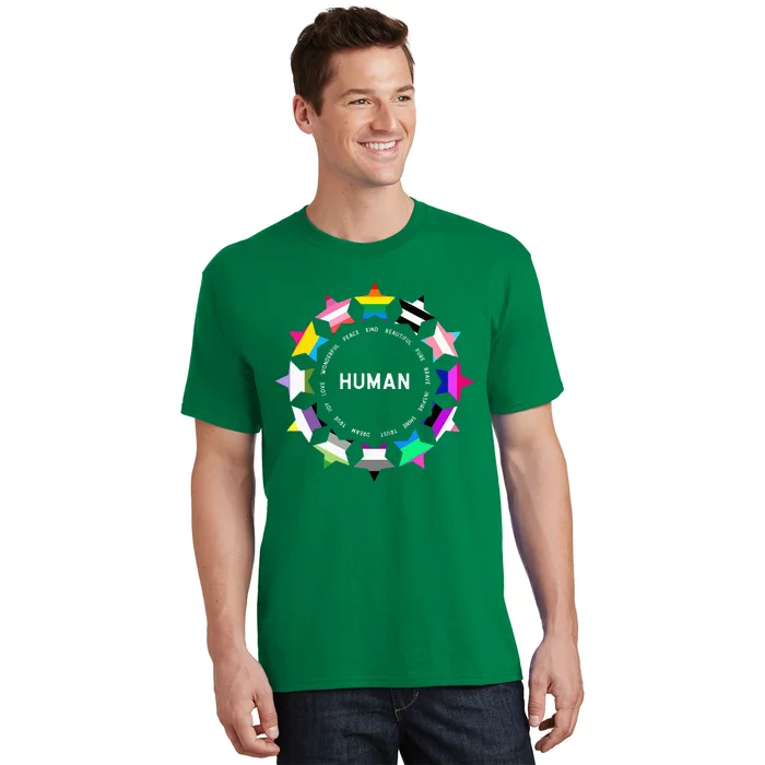 Human Pride Design Human Lgbtq Flag T-Shirt