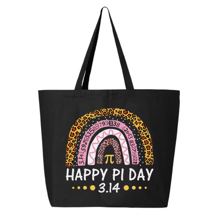 Happy Pi Day Mathematic Math Teacher Leopard Rainbow 25L Jumbo Tote