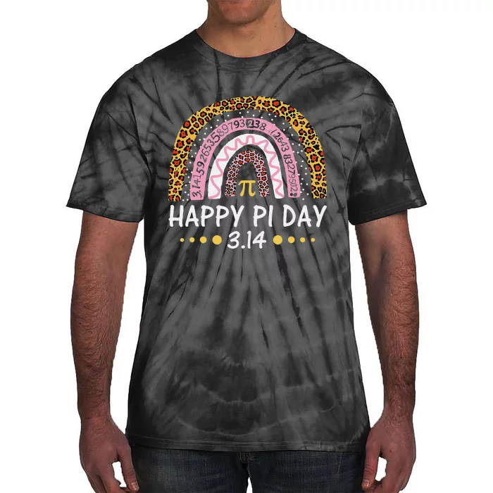 Happy Pi Day Mathematic Math Teacher Gift Leopard Tie-Dye T-Shirt