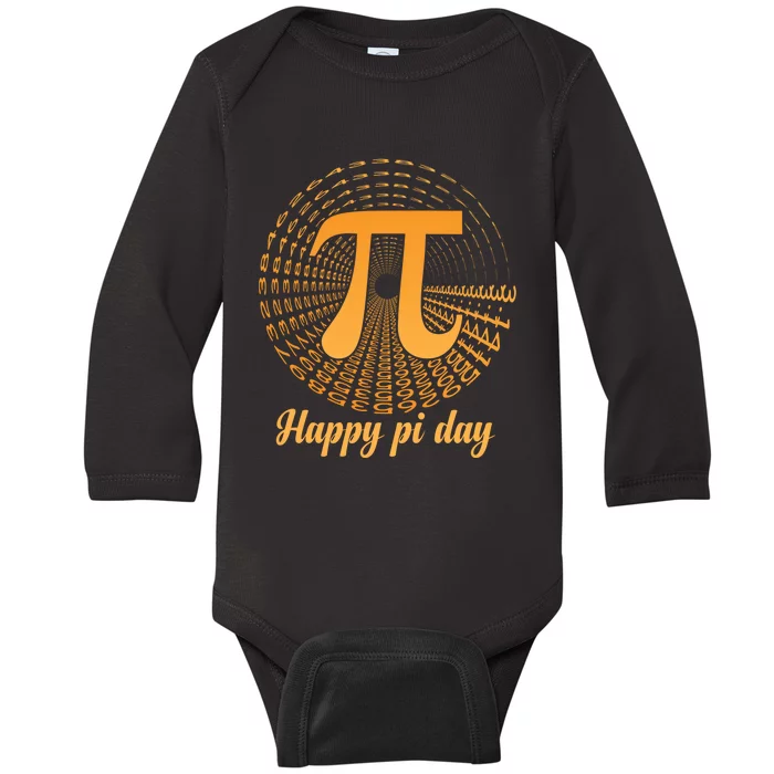 Happy Pi Day March 14 Math Teacher Professor Gift Baby Long Sleeve Bodysuit