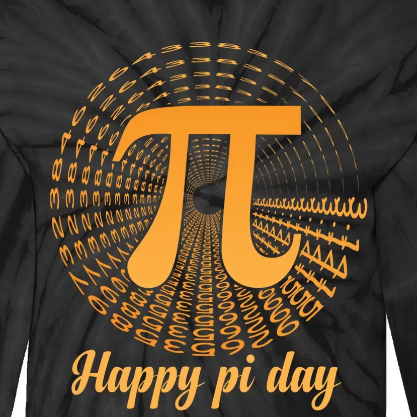 Happy Pi Day March 14 Math Teacher Professor Gift Tie-Dye Long Sleeve Shirt