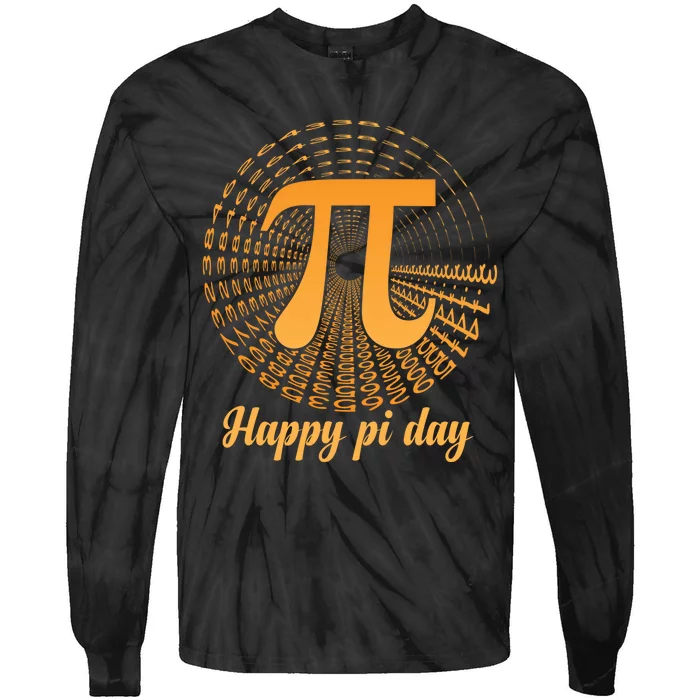 Happy Pi Day March 14 Math Teacher Professor Gift Tie-Dye Long Sleeve Shirt