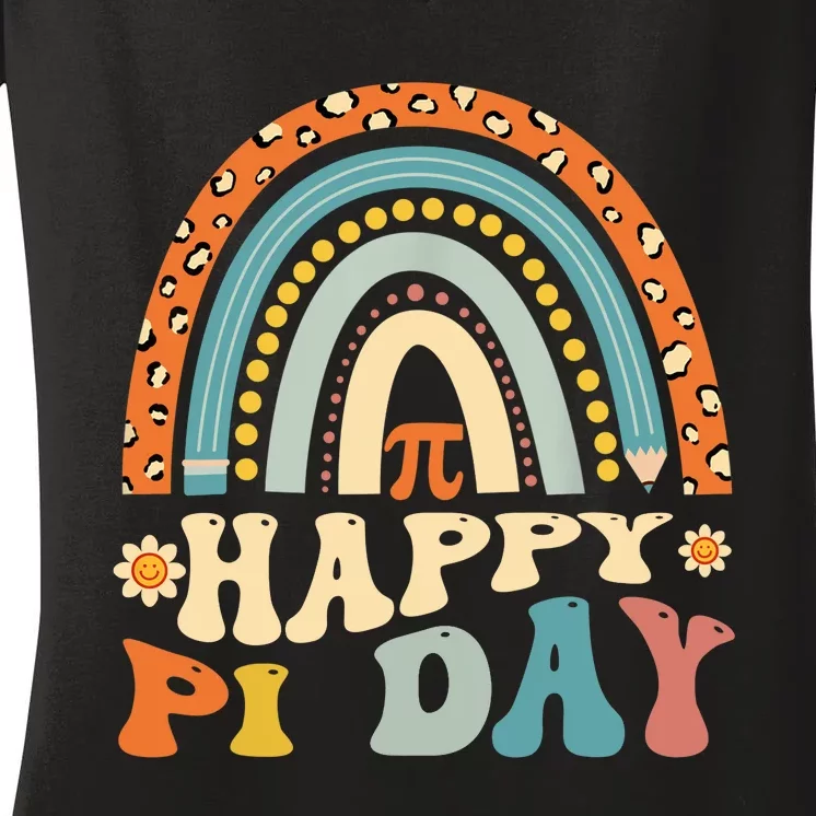 Happy PI Day 3.14 Pi Symbol For Math Lovers Women's V-Neck T-Shirt