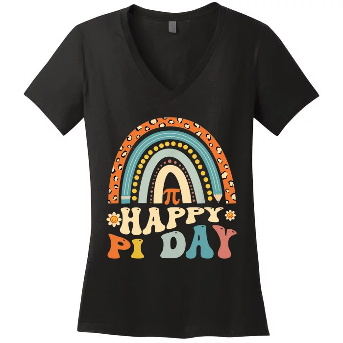 Happy PI Day 3.14 Pi Symbol For Math Lovers Women's V-Neck T-Shirt