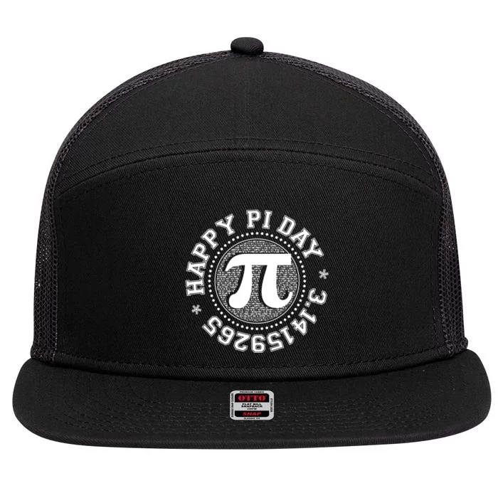 Happy Pi Day 3 1459265 Math Geek Nerd Gift 7 Panel Mesh Trucker Snapback Hat