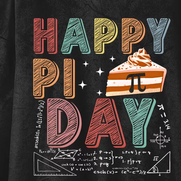 Happy Pi Day Celebrate Pi Day March 14 Math Lover Gift Hooded Wearable Blanket