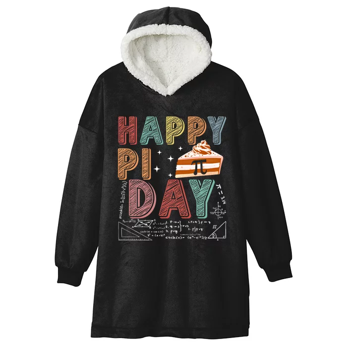 Happy Pi Day Celebrate Pi Day March 14 Math Lover Gift Hooded Wearable Blanket