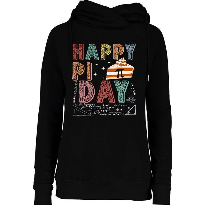 Happy Pi Day Celebrate Pi Day March 14 Math Lover Gift Womens Funnel Neck Pullover Hood