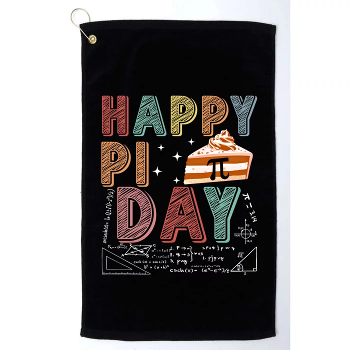 Happy Pi Day Celebrate Pi Day March 14 Math Lover Gift Platinum Collection Golf Towel