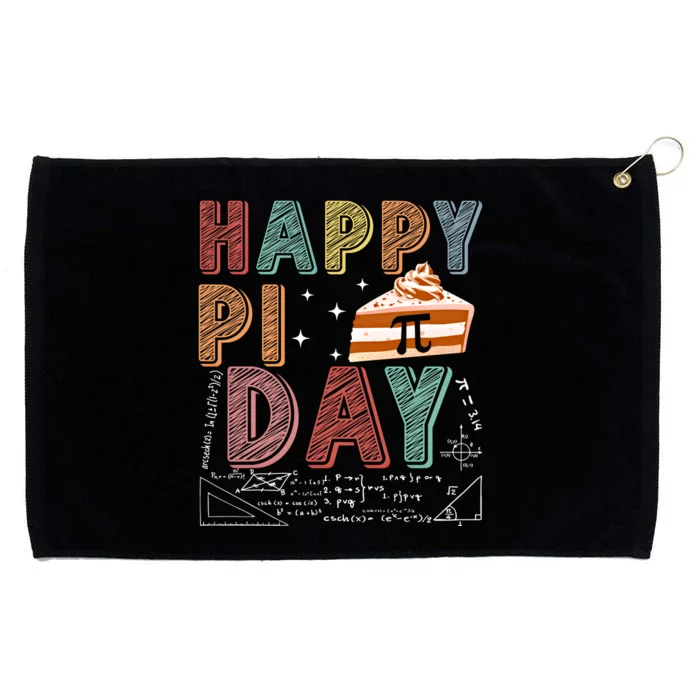 Happy Pi Day Celebrate Pi Day March 14 Math Lover Gift Grommeted Golf Towel