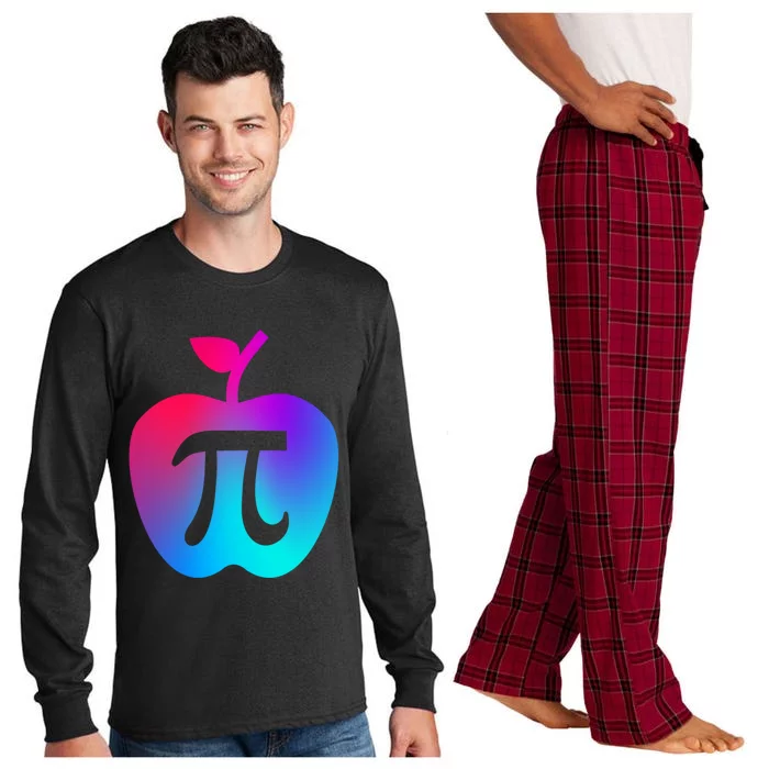 Happy Pi Day Cute Apple Pie 3 14 Funny Science Math Teacher Gift Long Sleeve Pajama Set