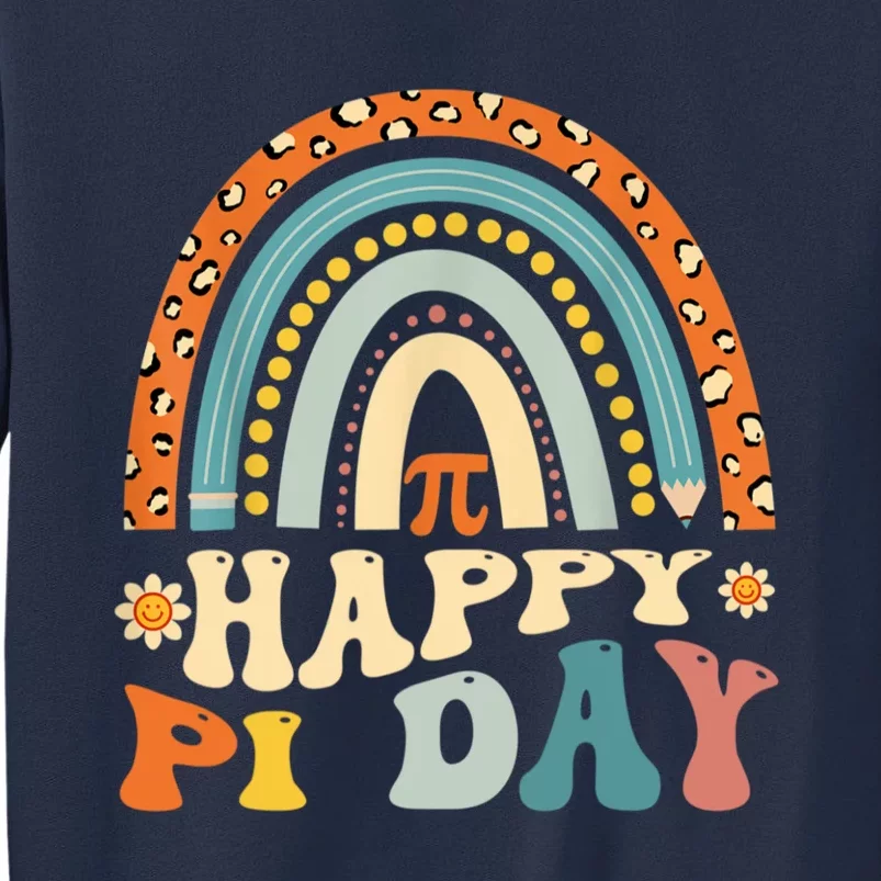 Happy Pi Day Mathematic Math Teacher Gift Leopard Rainbow Sweatshirt