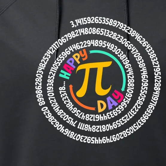 Happy Pi Day Gift For Teacher Performance Fleece Hoodie