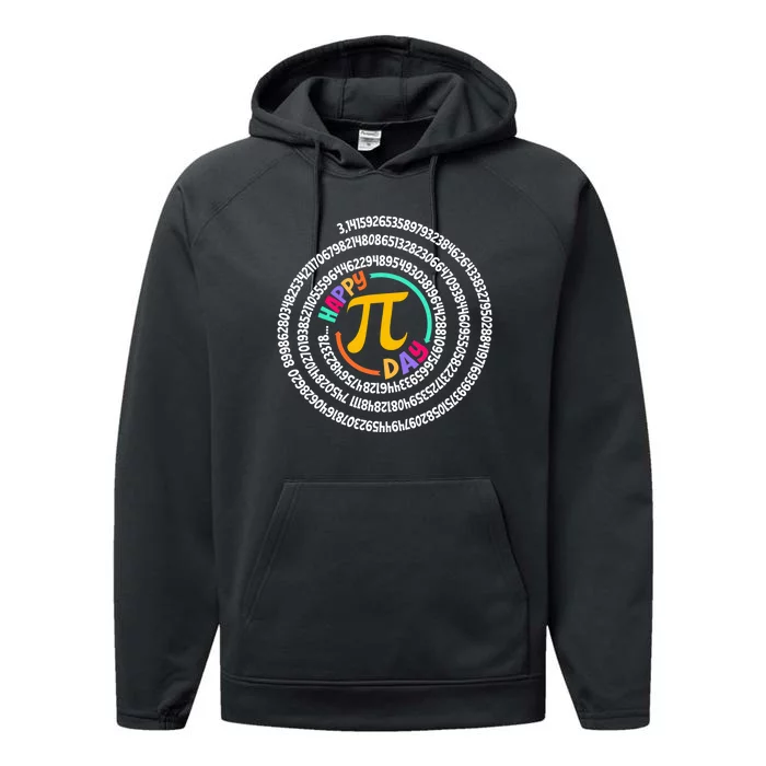 Happy Pi Day Gift For Teacher Performance Fleece Hoodie