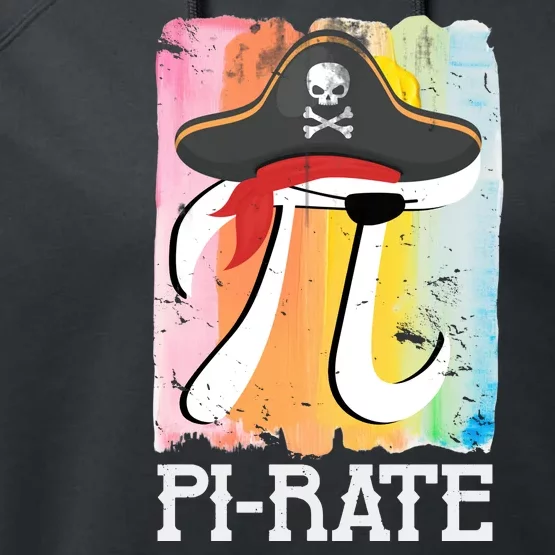 Happy Pi Day Funny Pirate Performance Fleece Hoodie