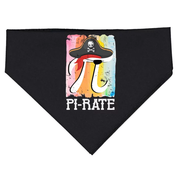 Happy Pi Day Funny Pirate USA-Made Doggie Bandana