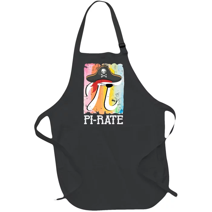 Happy Pi Day Funny Pirate Full-Length Apron With Pocket