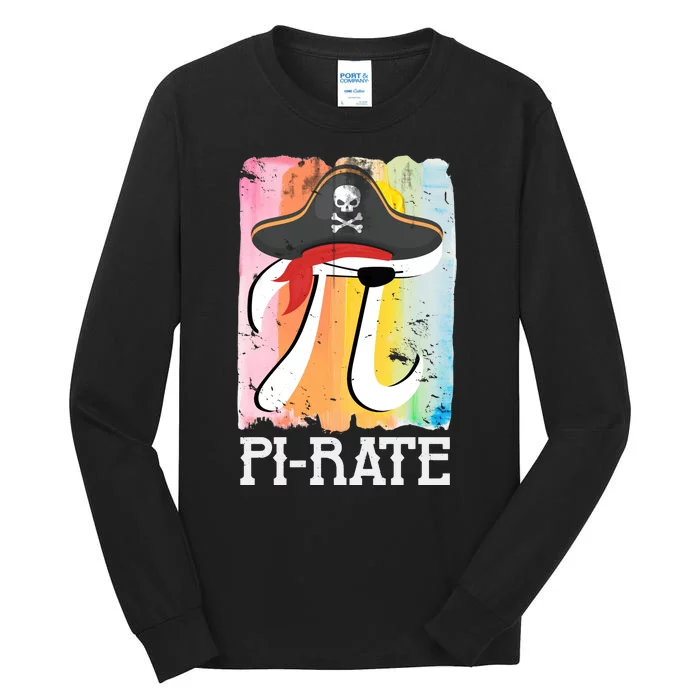 Happy Pi Day Funny Pirate Tall Long Sleeve T-Shirt