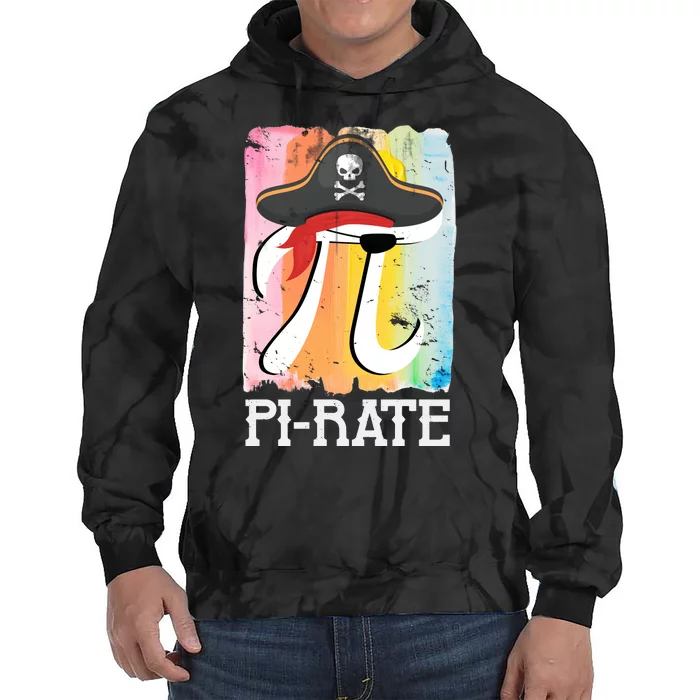 Happy Pi Day Funny Pirate Tie Dye Hoodie