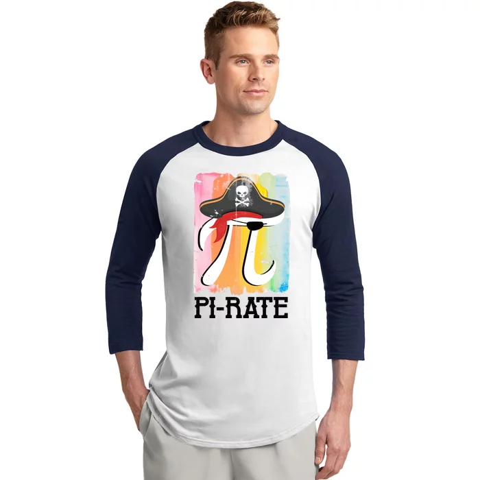 Happy Pi Day Funny Pirate Baseball Sleeve Shirt