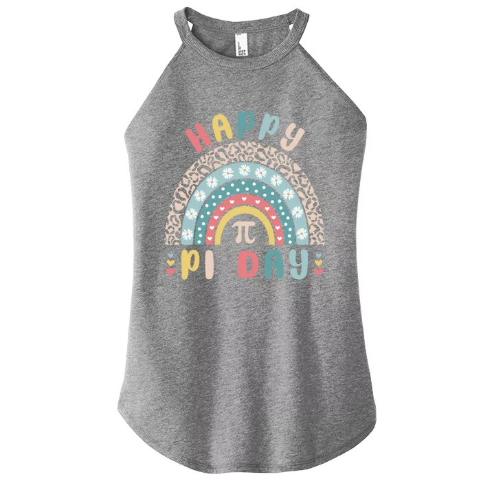 Happy Pi Day Cute Rainbow Mathematic Nerd Funny Math Teacher Gift Women’s Perfect Tri Rocker Tank