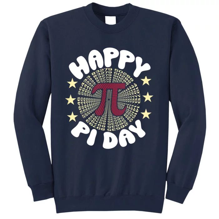 Happy Pi Day Mathematic Math Teacher Gift Leopard Rainbow Tall Sweatshirt