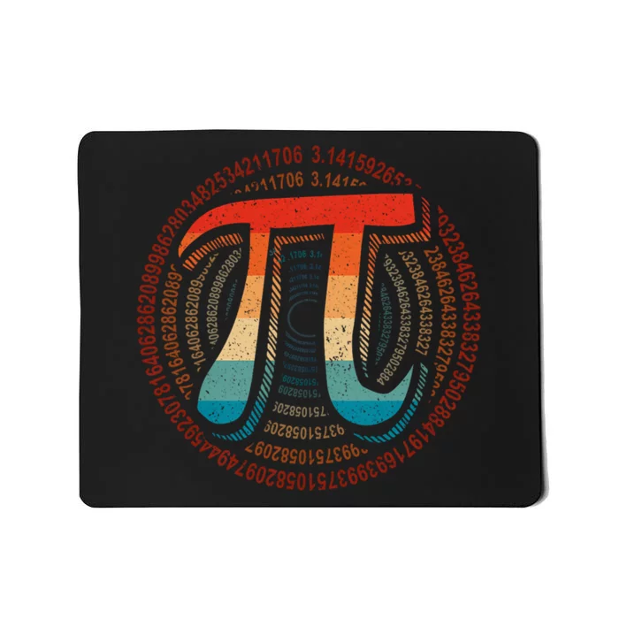 Happy Pi Day 3.14 Funny Pi Spiral Math Lovers Teachers Mousepad