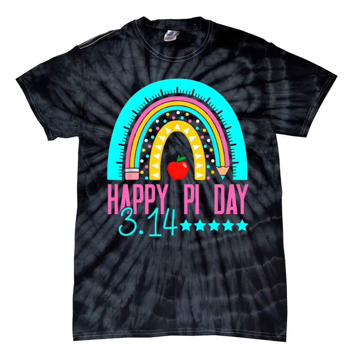 Happy Pi Day Mathematics Math Teacher Rainbow Tie-Dye T-Shirt