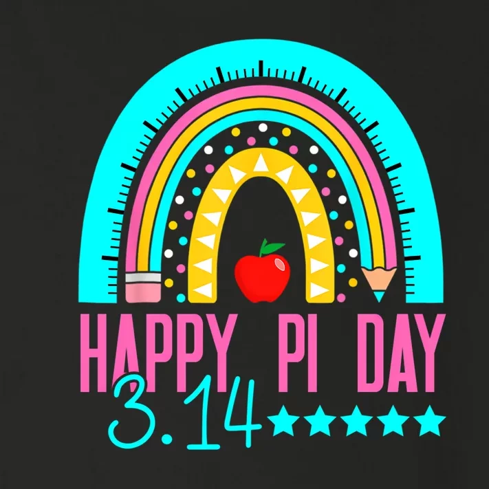 Happy Pi Day Mathematics Math Teacher Rainbow Toddler Long Sleeve Shirt