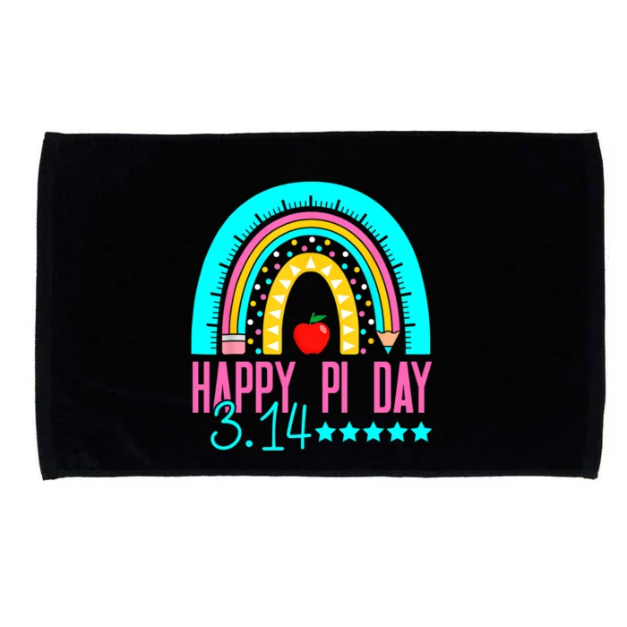 Happy Pi Day Mathematics Math Teacher Rainbow Microfiber Hand Towel