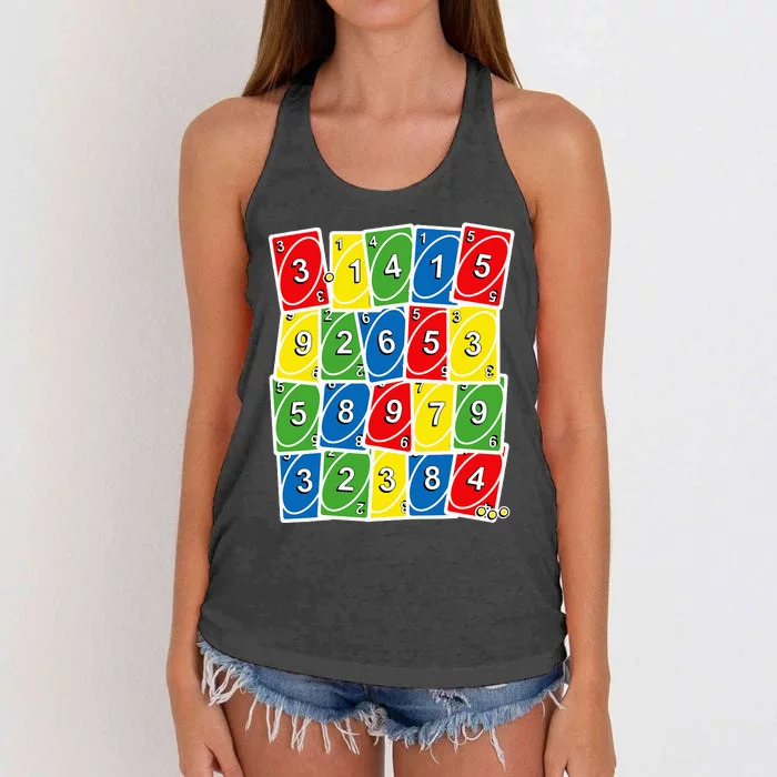 Happy PI Day, 314, 3.14 Retro Math Card Game Gifts Women's Knotted Racerback Tank