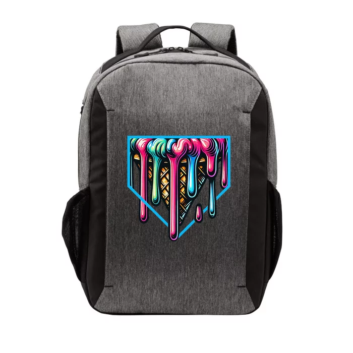 Home Plate Drip Ice Cream Softball & Baseball Vector Backpack