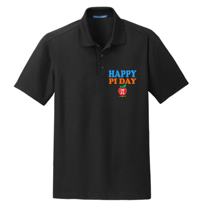 Happy Pi Day Math Teacher Pi Day Cute Gift Dry Zone Grid Performance Polo