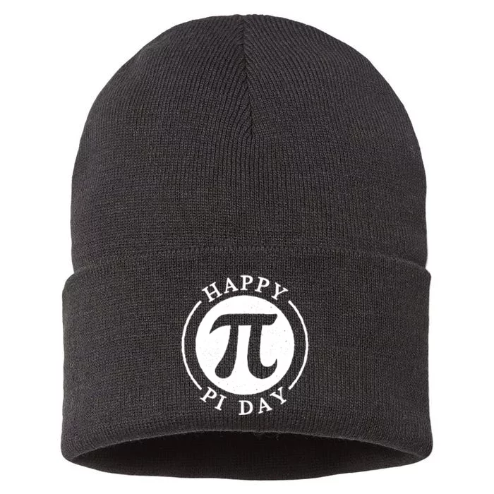 Happy Pi Day Great Gift Sustainable Knit Beanie