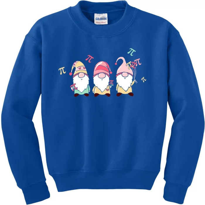 Happy Pi Day Gnomes Mathematics Pi Day With Gnome Meaningful Gift Kids Sweatshirt