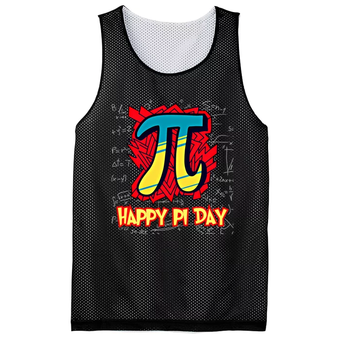 Happy Pi Day Symbol For Math Lovers Great Gift Mesh Reversible Basketball Jersey Tank