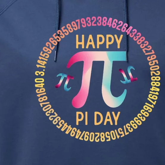 Happy Pi Day Mathematischer Mathematiklehrer Pi 3.14 Performance Fleece Hoodie