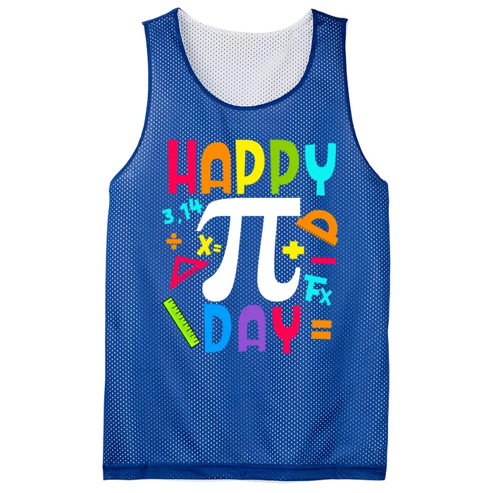 Happy Pi Day Mathematic Math Teachers Math Geeks Student Gift Mesh Reversible Basketball Jersey Tank