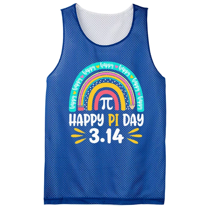 Happy Pi Day Mathematic Math Teacher Gift Rainbow Mesh Reversible Basketball Jersey Tank