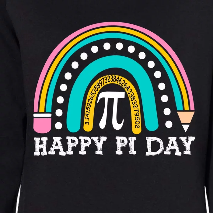 Happy Pi Day Rainbow Math Teacher Pi Day Gift Womens California Wash Sweatshirt