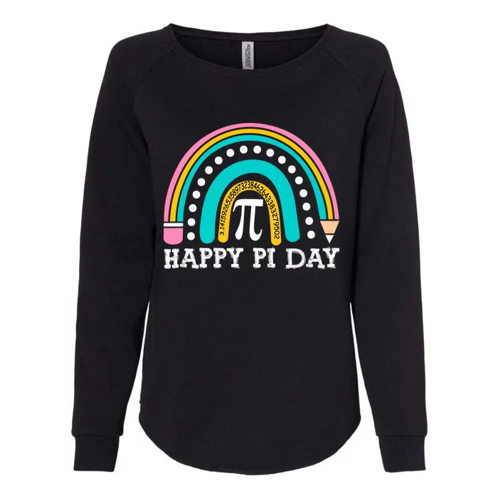 Happy Pi Day Rainbow Math Teacher Pi Day Gift Womens California Wash Sweatshirt