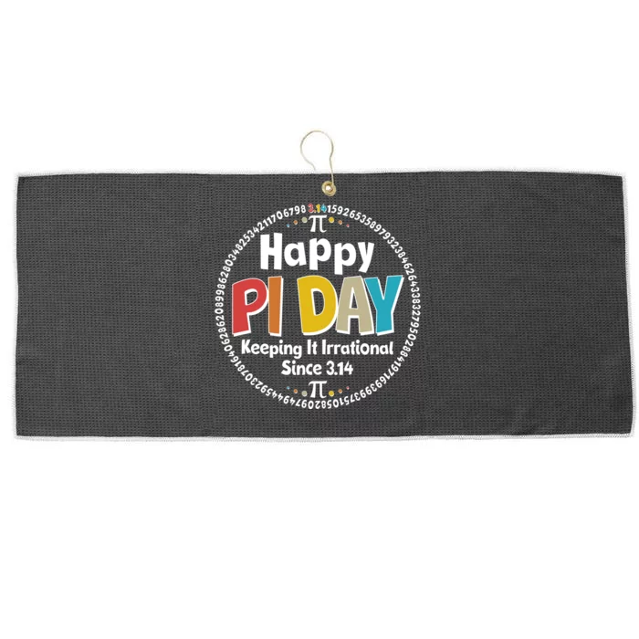 Happy Pi Day Keeping It Irrational Since 3.14 Large Microfiber Waffle Golf Towel