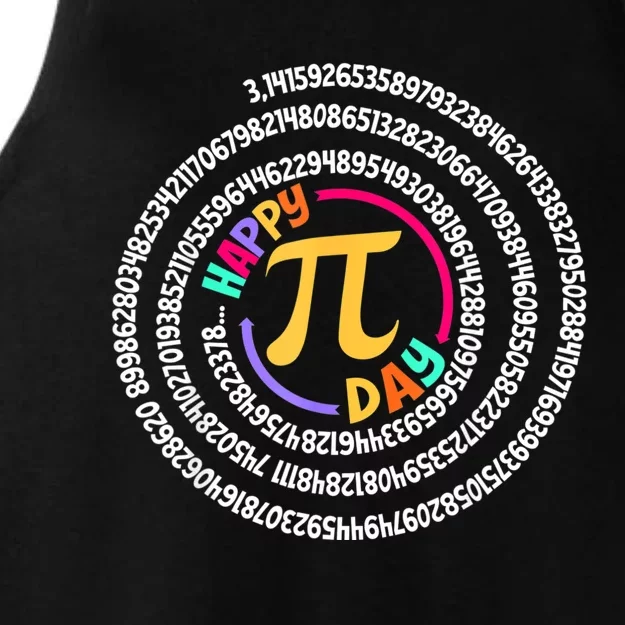 Happy Pi Day 3.14 Mathematic Math Teacher Gift Spiral Pi Day Ladies Tri-Blend Wicking Tank