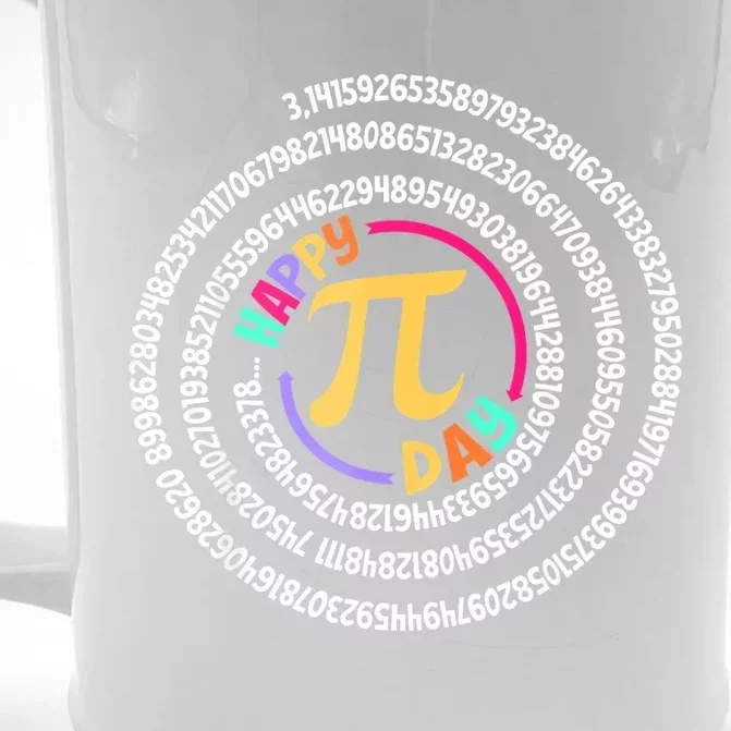 Happy Pi Day 3.14 Mathematic Math Teacher Gift Spiral Pi Day Front & Back Beer Stein