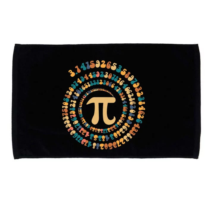 Happy Pi Day Mathematic Math Teacher Gift Spiral Pi 3.14 Microfiber Hand Towel