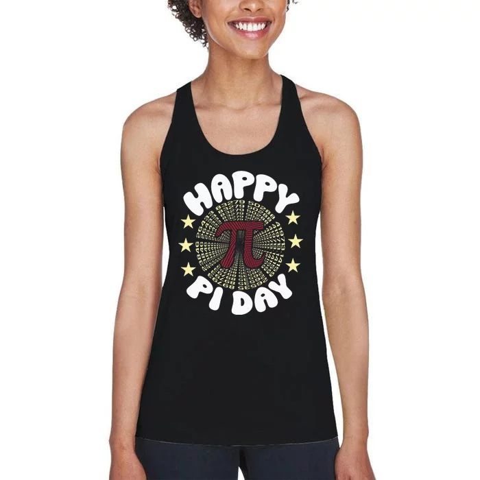 Happy Pi Day Funny Pi Mathematic Math for Teachers Women's Racerback Tank