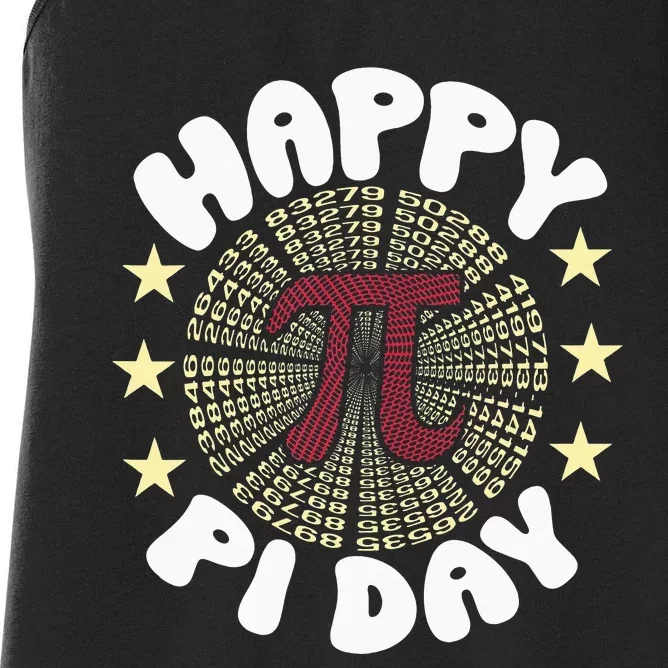 Happy Pi Day Funny Pi Mathematic Math for Teachers Women's Racerback Tank