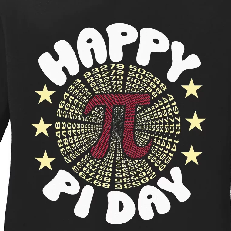 Happy Pi Day Funny Pi Mathematic Math for Teachers Ladies Long Sleeve Shirt