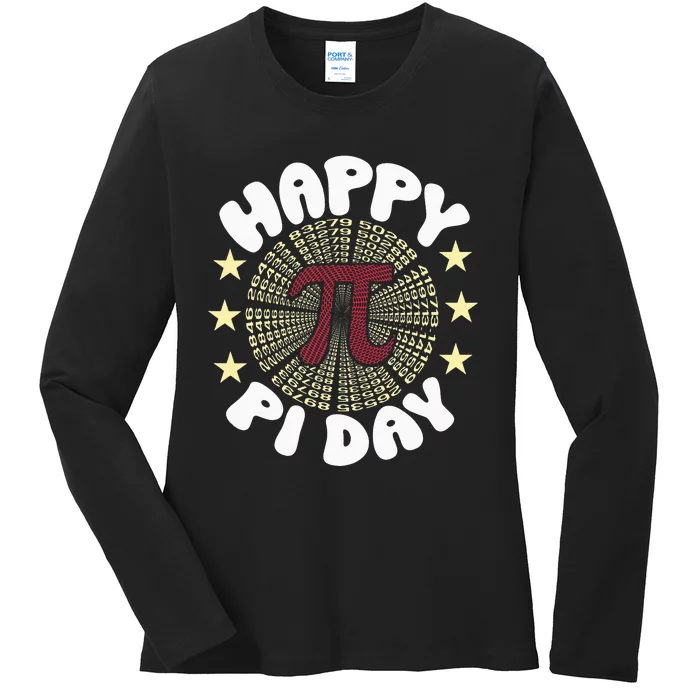 Happy Pi Day Funny Pi Mathematic Math for Teachers Ladies Long Sleeve Shirt