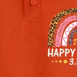 Happy Pi Day Leopard Rainbow Math Teacher Funny Gift Dry Zone Grid Performance Polo